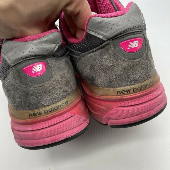 New Balance 990v4 Womens Made In The USA Suede Shoes Gray Pink Size 10.5B - Picture 5 of 11